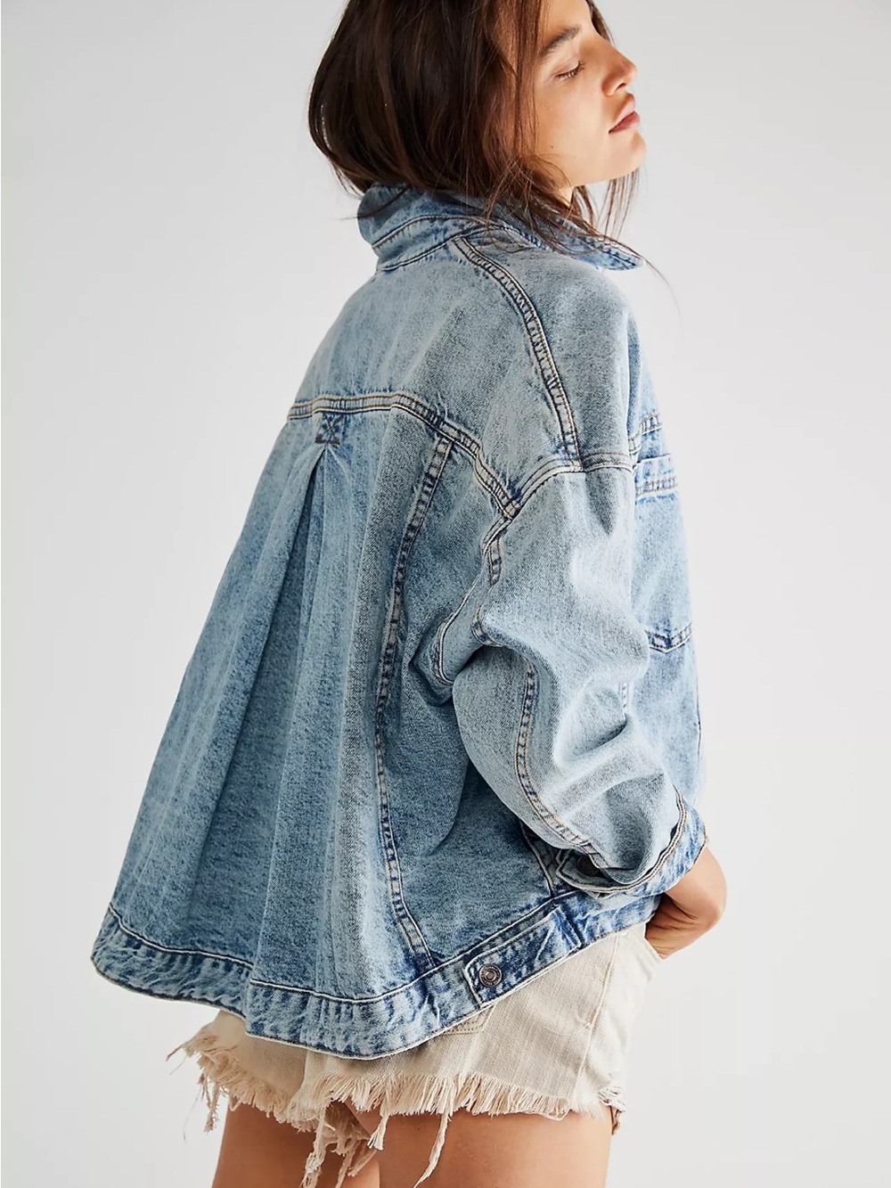 Free People We The Free Opal Swing Denim Jacket - Picture 7 of 12